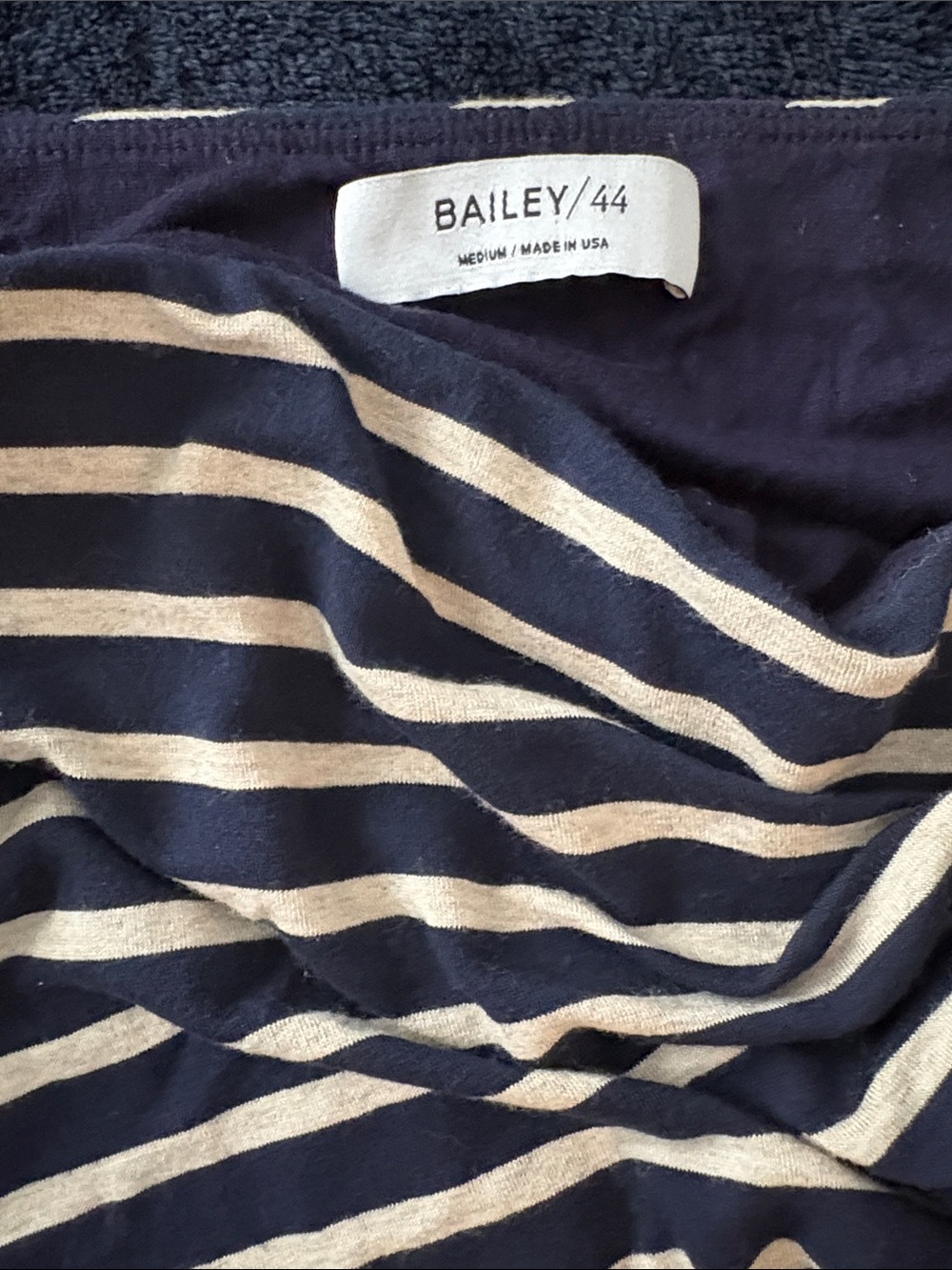 Bailey 44 Navy and Cream Striped maxi skirt